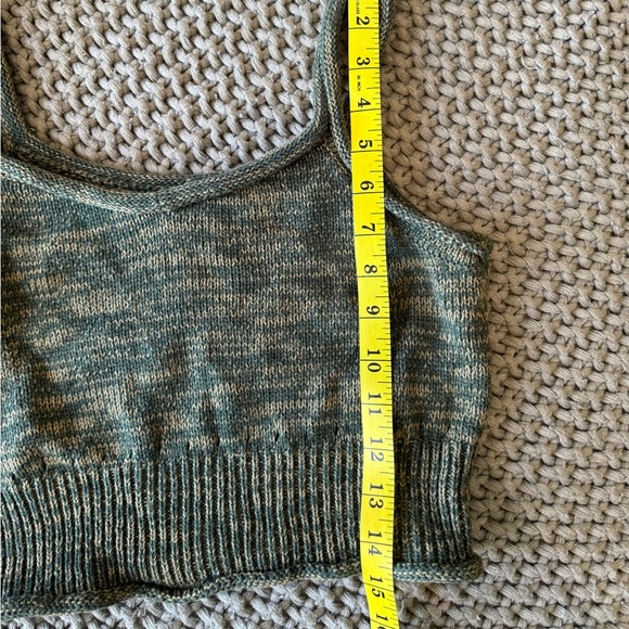 Cider S Green Knit Cropped Tank top - Picture 7 of 7
